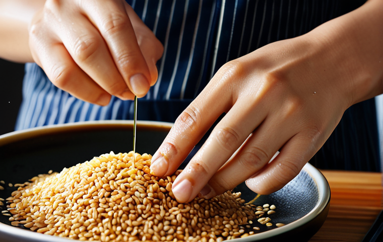 한식 조미료 추천 및 비교 - **Korean Soy Sauce (Kanjang) Soup Preparation:** "A warm and inviting image of a Korean family prepa...